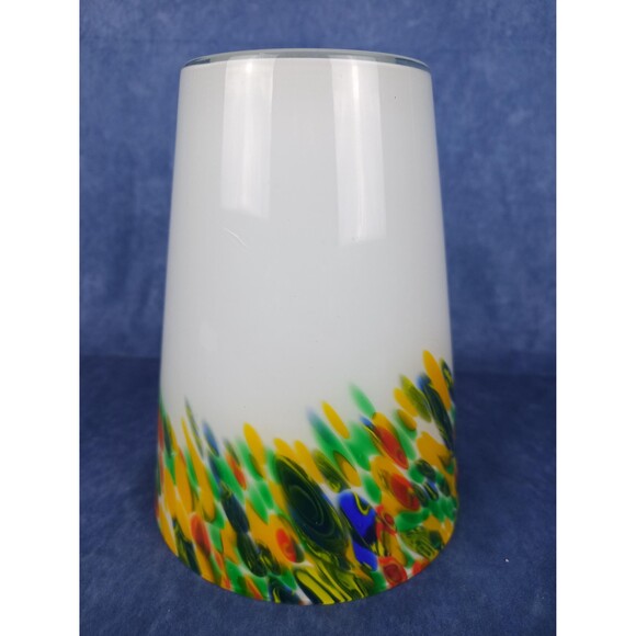 Swirled Art Glass Lamp Shade: Multicolor Cased Glass - Portfolio - Picture 4 of 10
